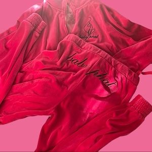 Pink Baby Phat X Forever 21 Pink Velour Tracksuit Small/XS